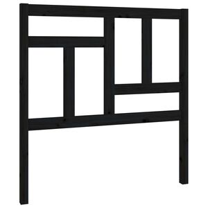 vidaXL Sängynpääty musta 95,5x4x100 cm täysi mänty