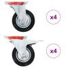 vidaXL Rullapy&ouml;r&auml;t 8 kpl 100 mm
