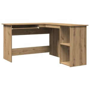 vidaXL Kulmaty&ouml;p&ouml;yt&auml; k&auml;sity&ouml;l&auml;inen tammi 120x140x75 cm tekninen puu