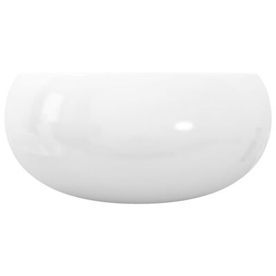 vidaXL Kolmiosainen kylpyhuoneen kalustesarja keraaminen valkoinen