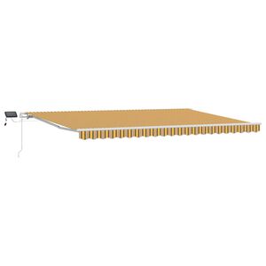 vidaXL Vedett&auml;v&auml; markiisi Moniv&auml;rinen 500 &times; 300 cm Kangas ja alumiini