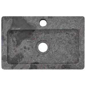 vidaXL Sein&auml;kiinnitett&auml;v&auml; Pesuallas harmaa 38x24x6,5 cm marmori