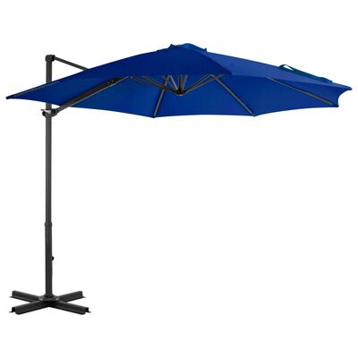 vidaXL Riippuva aurinkovarjo alumiinipylväällä taivaansininen 300 cm