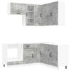 vidaXL Keitti&ouml; Yksikk&ouml; LUCCA 8 pcs Betoninharmaa Tekninen puu