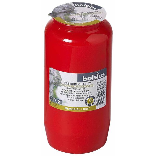 Bolsius Hautakynttilä Compo No 7 punainen 24 kpl