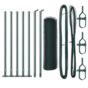 vidaXL Aitalatu Vihre&auml; 10 x 0,4 m (13 mm verkko) Ter&auml;st&auml; ja PVC:t&auml;