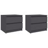 vidaXL Y&ouml;p&ouml;yd&auml;t 2 kpl harmaa 50x39x43,5 cm lastulevy