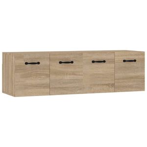 vidaXL Sein&auml;kaapit 2 kpl Sonoma-tammi 80x35x36,5 cm tekninen puu