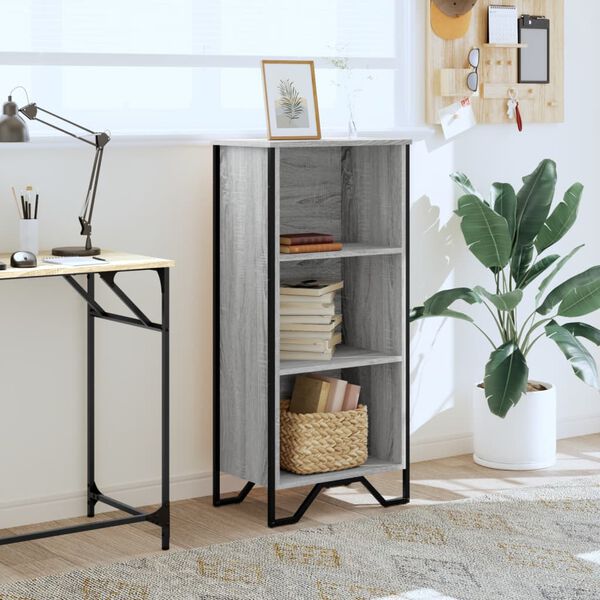 vidaXL Kirjahylly harmaa Sonoma 50x31x106 cm tekninen puu