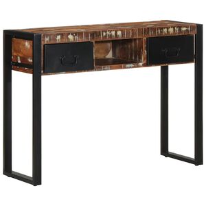 vidaXL konsolip&ouml;yt&auml; moniv&auml;rinen 100x35x75 cm massiivipuu kierr&auml;tetty