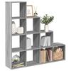 vidaXL Huoneenjakaja 4 tasoa harmaa 131,5x29x131,5 cm tekninen puu