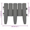 vidaXL Nurmikonreunukset 36 kpl harmaa 10 m PP