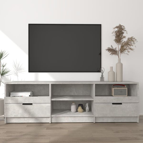 vidaXL TV-taso betoninharmaa 150x33,5x45 cm tekninen puu