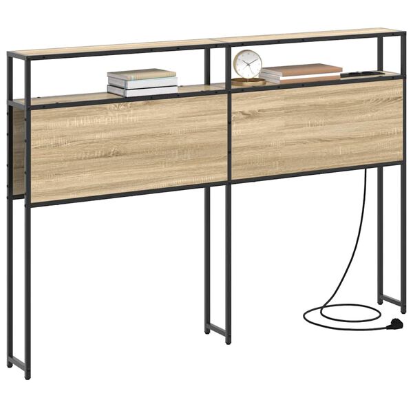 vidaXL S&auml;ilytysp&auml;&auml;ty hyllyll&auml; Sonoma tammi 135 cm Tekninen puu