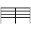 vidaXL Sängynpääty musta 206x4x100 cm täysi mänty