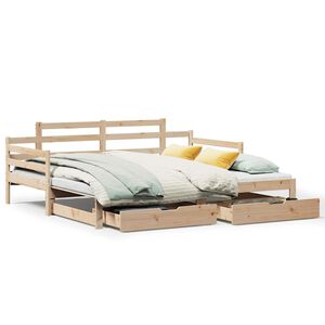 vidaXL Vuodesohva rullilla ja laatikoilla ei patjaa 80x200 cm