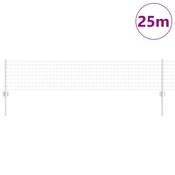 vidaXL Aita ja Tuki Hopea 0,4 x 25 m Ter&auml;s