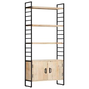vidaXL Kirjahylly 4 tasoa 80x30x180 cm t&auml;ysi mangopuu