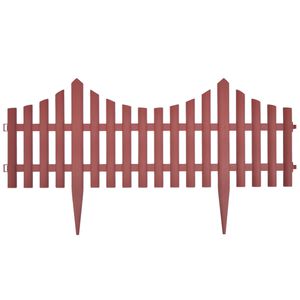 vidaXL 17 kpl Nurmikonjakaja 10 m ruskea