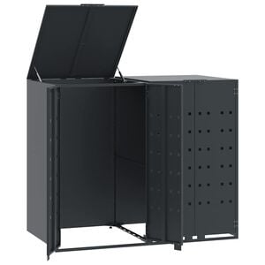 vidaXL Roskalaatikon s&auml;ilytystila kahdelle antras. 138x79x117 cm ter&auml;s
