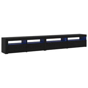 vidaXL TV-tasosetti 3 pcs Musta tammi. 270 x 35 x 40 cm Tekninen puu