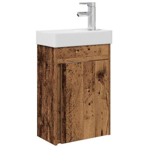 vidaXL Kylpyhuoneen kaappi hanalla Vanha puu 40,5 x 22,5 x 62 cm