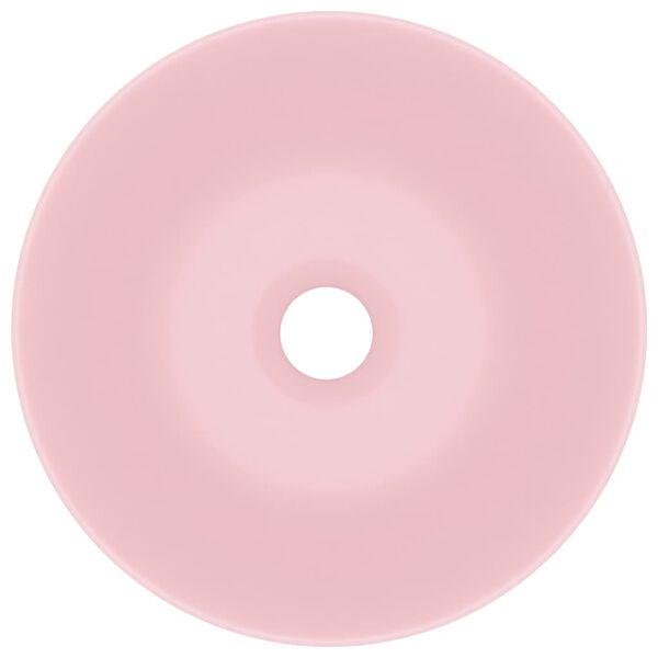 vidaXL Kylpyhuoneen pesuallas keraaminen pinkki py&ouml;re&auml;