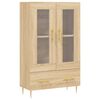 vidaXL Kaappi Sonoma-tammi 69,5x31x115 cm tekninen puu