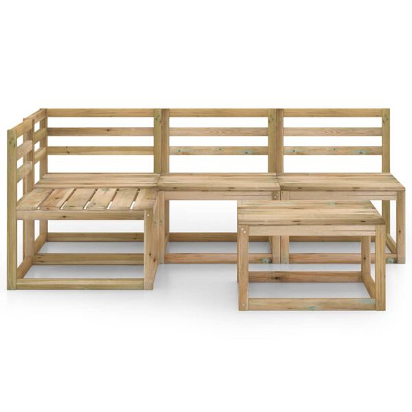 vidaXL 5-osainen Puutarhasohvasarja viherkyll&auml;stetty m&auml;nty