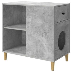 vidaXL Kissatalo Betoni 72 x 42.5 x 70 cm Tekninen puu