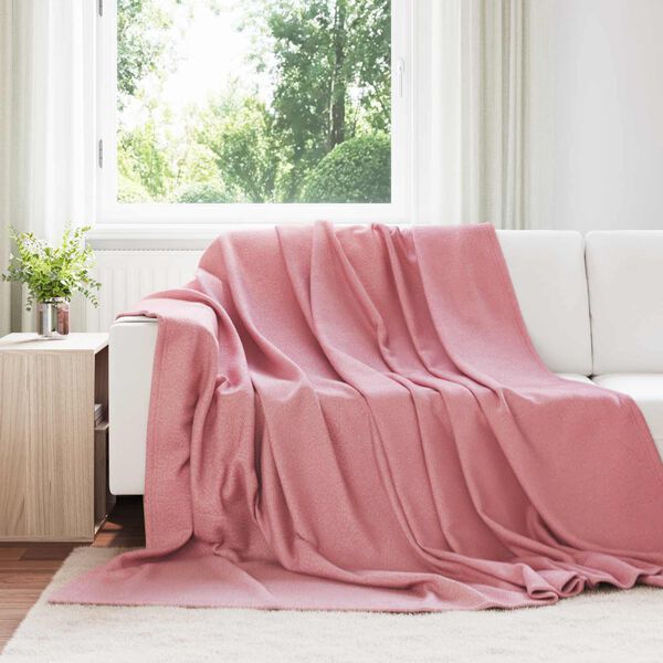 vidaXL Heittop&auml;&auml;llys 24 pcs Pinkki 270 x 240 cm Fleese