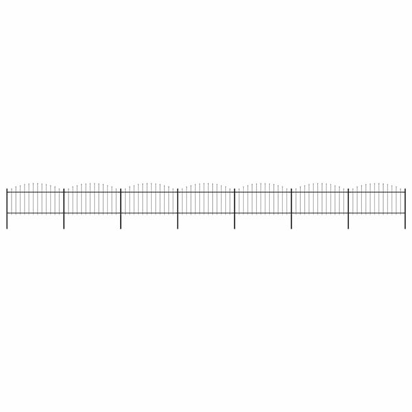 vidaXL Puutarha-aita keih&auml;sk&auml;rkinen ter&auml;s 1248x150 cm musta