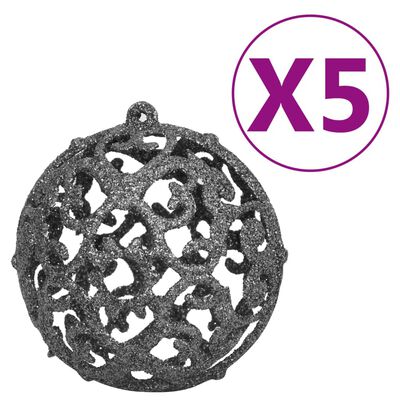 vidaXL Kapea tekojoulukuusi palloilla esivalaistu hopea 120 cm