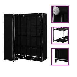 vidaXL Kulmavaatekaappi musta 130x87x169 cm