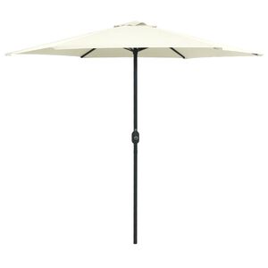 vidaXL Aurinkovarjo alumiinitolpalla 270x246 cm hiekanvalkoinen