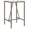 vidaXL Ulkobaarip&ouml;yt&auml; harmaa 70x70x110 cm polyrottinki