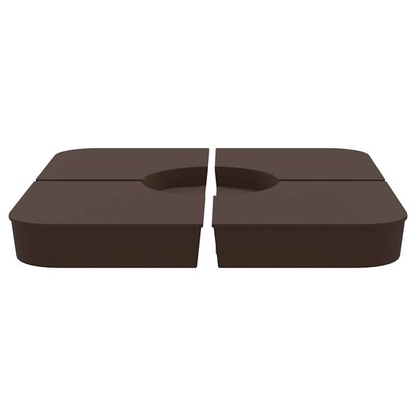 vidaXL 4-osainen päivänvarjoalustasarja ristijalusta varjolle 100kg PP