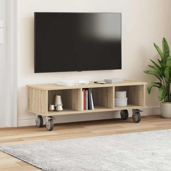 vidaXL TV-teline Sonoman tammi 100 x 35 x 35 cm Tekninen puu