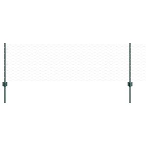 vidaXL Kuusikulmainen aita pylv&auml;&auml;ll&auml; 10 x 0,6 m PVC-pinnoitettu ter&auml;s