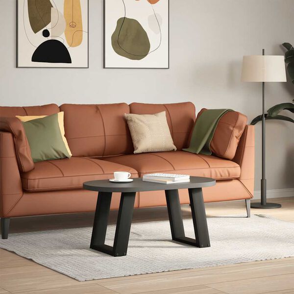 vidaXL Sohvap&ouml;yd&auml;n jalat U-muotoiset 2 kpl musta 38x(42-43) cm ter&auml;s