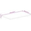 vidaXL P&ouml;yt&auml;levy 110x80x2,5cm Suorakaiteen muotoinen massiivipuu mango