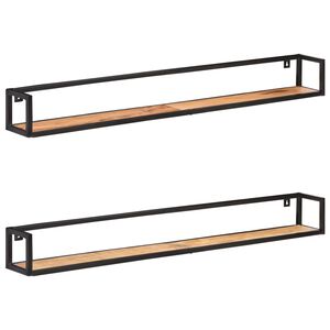 vidaXL Sein&auml;hyllyt 2 kpl 160 cm t&auml;ysi akaasiapuu