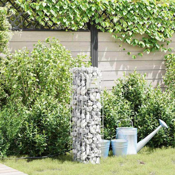 vidaXL Gabion-vedenhaara Hopea 25 x 25 x 100 cm Ruostumaton ter&auml;s