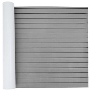 vidaXL Venealusta Raidallinen Vaaleanharmaa ja musta 240 x 90 cm EVA