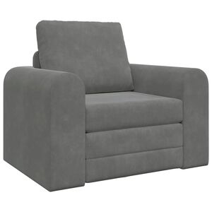 vidaXL K&auml;&auml;nnett&auml;v&auml; Sohva Vuode Tumma harmaa 98 x 71 x 83 cm Sametti