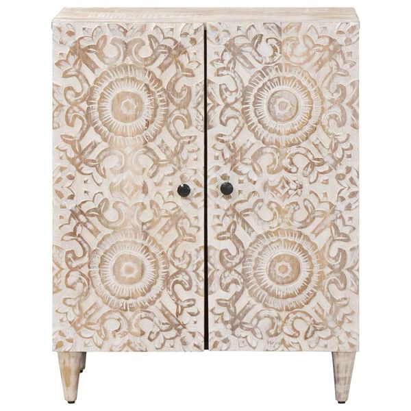 vidaXL S&auml;ilytys sivup&ouml;yt&auml; Valkoinen 60 x 33,5 x 75 cm