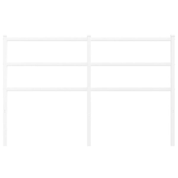 vidaXL Metallinen sängynpääty valkoinen 135 cm