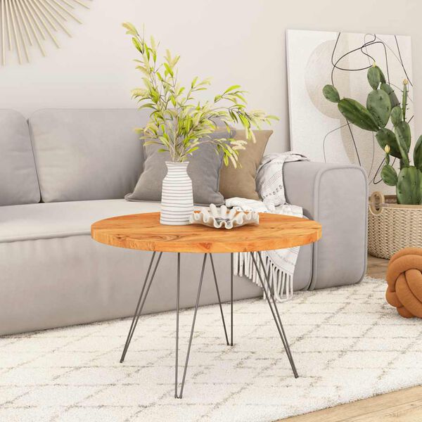 vidaXL Pöytälevy Ø40x2,5 cm pyöreä täysi akasiapuu