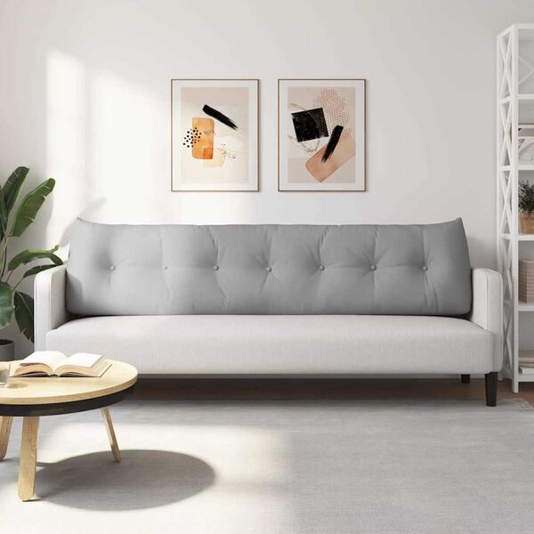 vidaXL Selk&auml;tyyny Pilviharmaa 200 x 24 x 50 cm kangas