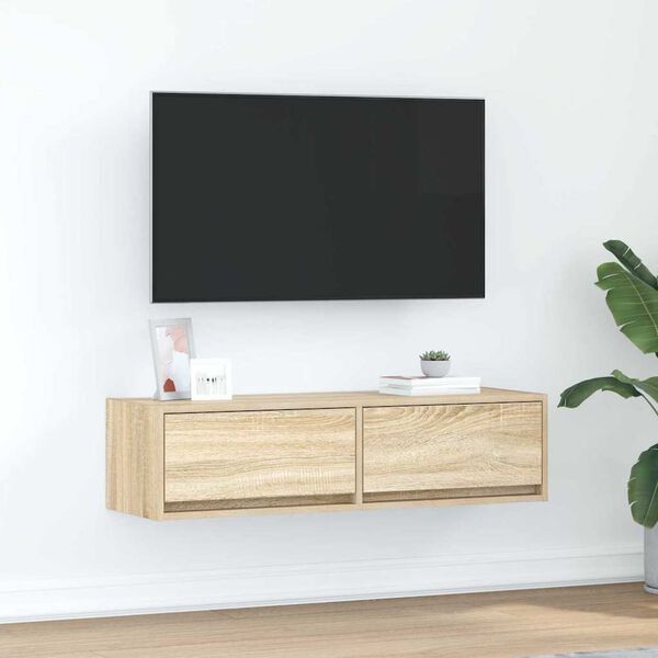 vidaXL TV-kaappi Sonoma tammi 100 x 31 x 25.5 cm Tekninen puu